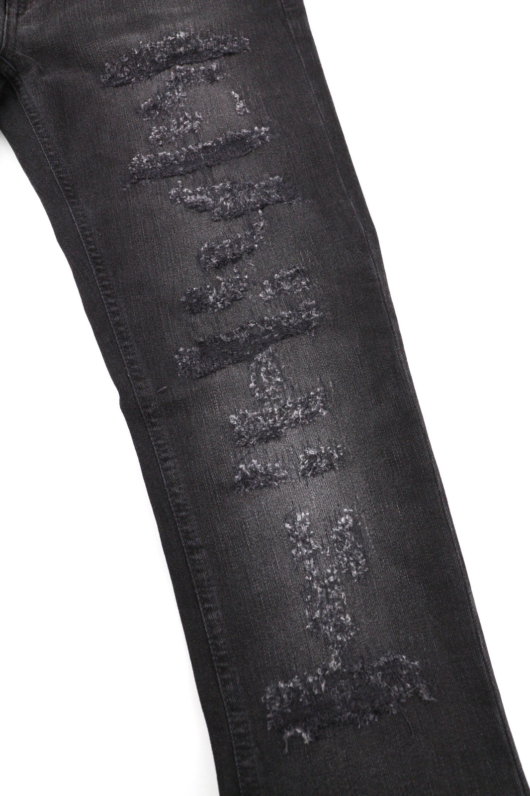 NUDIE Skinny Lin Used Black Men Jeans W28/L32 Distressed Zip Fly Pockets Faded