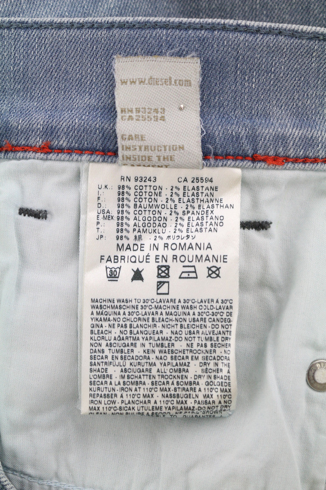 DIESEL Straitzee 0661H Women Jeans W32/L32 Regular Slim Straight Regular Waist