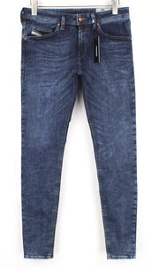 DIESEL Stickker 0687M Mens Jeans W32/L34 Slim Skinny Blue Cotton Wash Stretch