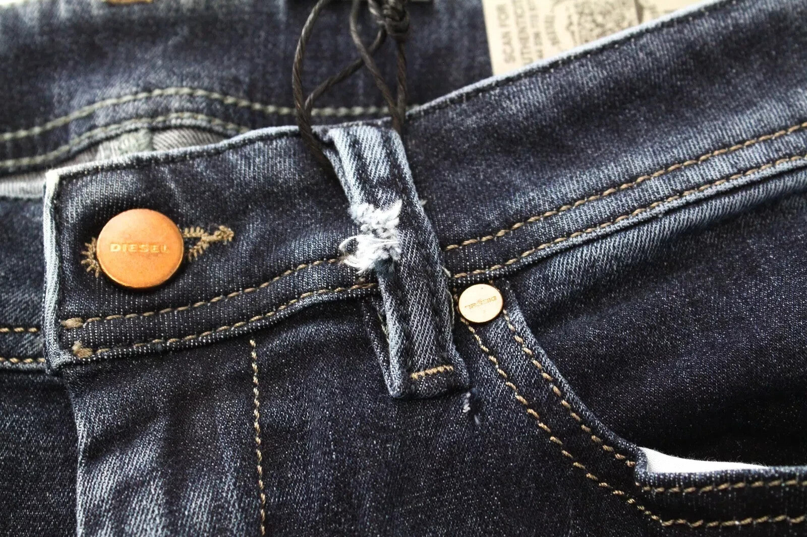 DIESEL Stickker 0687M Mens Jeans W32/L34 Slim Skinny Blue Cotton Wash Stretch