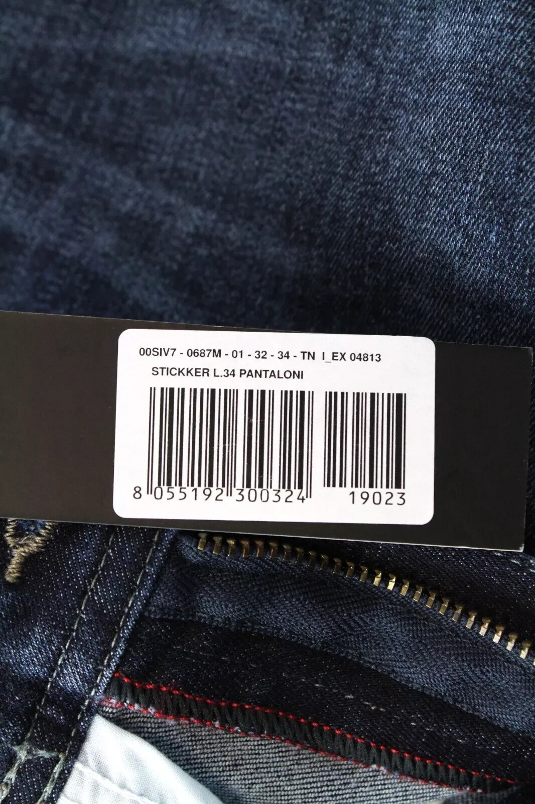 DIESEL Stickker 0687M Mens Jeans W32/L34 Slim Skinny Blue Cotton Wash Stretch