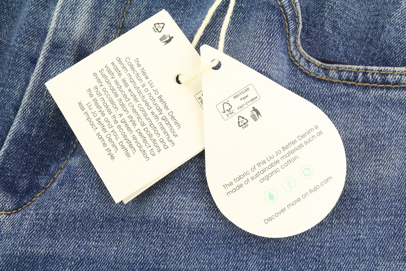 LIU JO Palazzo Women Jeans W28 High Waist Washed Denim Blue Slim Fit Pockets