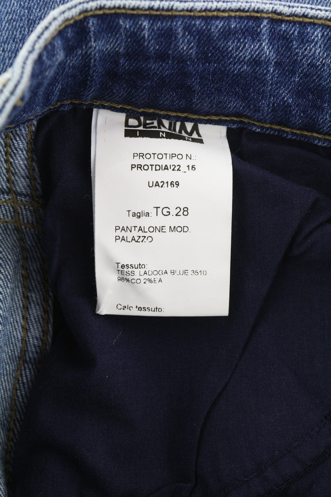 LIU JO Palazzo Women Jeans W28 High Waist Washed Denim Blue Slim Fit Pockets