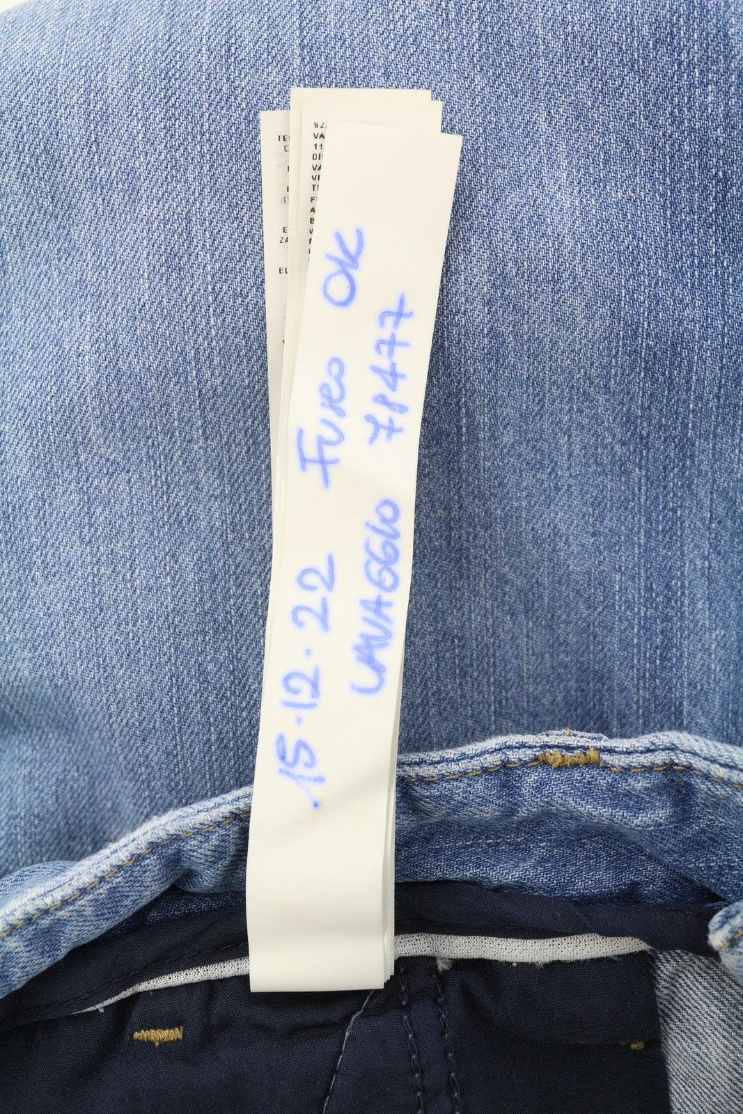 LIU JO Women Jeans W30 High Waist Straight Fit Chino Pockets Zip Fly Blue Denim