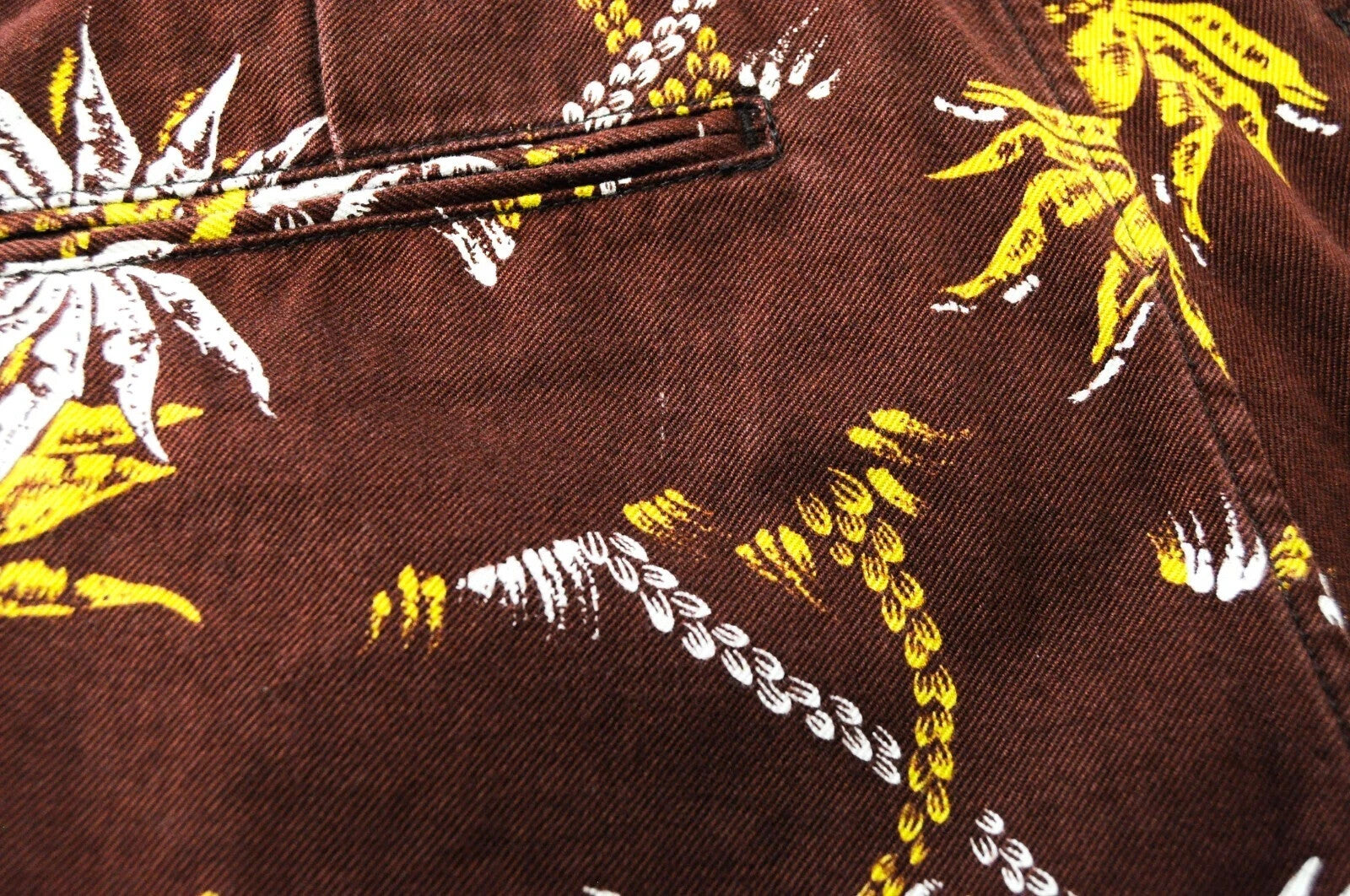 SCOTCH & SODA Palm Print Shorts W30 Men Brown Cotton Pure Ams Couture Summer