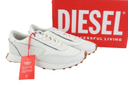 DIESEL S-Racer LC Men Sneakers EU44.5 White Suede Lace Up RRP€195 Trainers