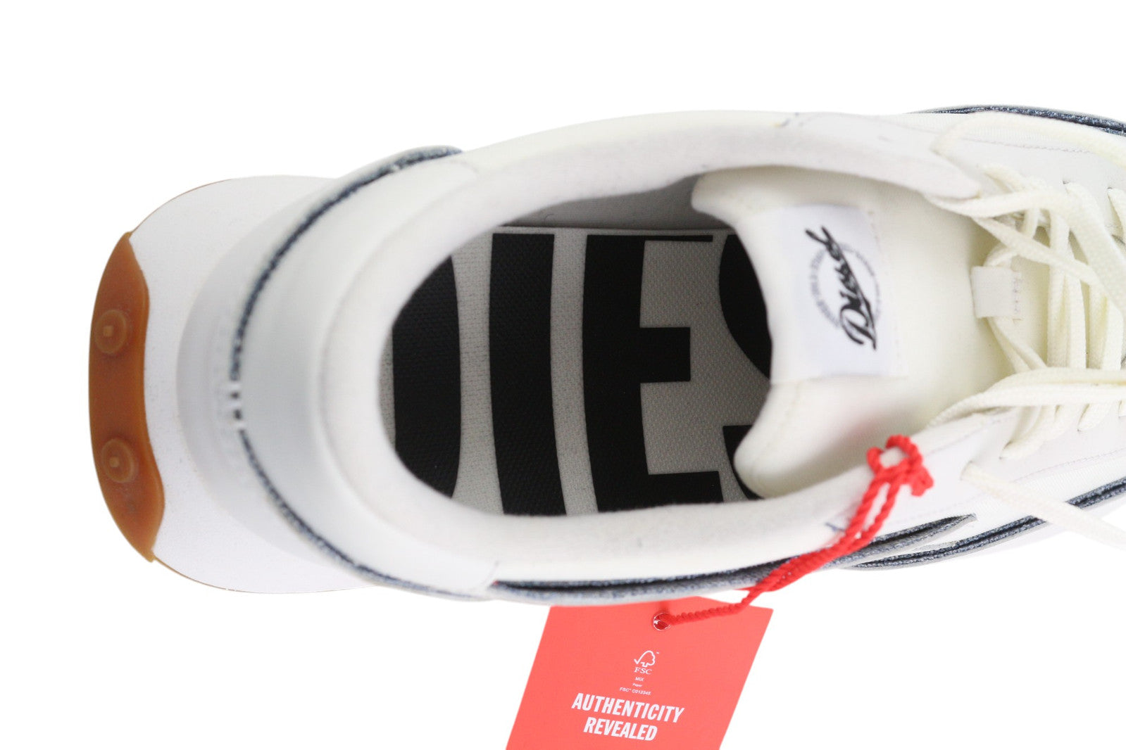 DIESEL S-Racer LC Men Sneakers EU44.5 White Suede Lace Up RRP€195 Trainers