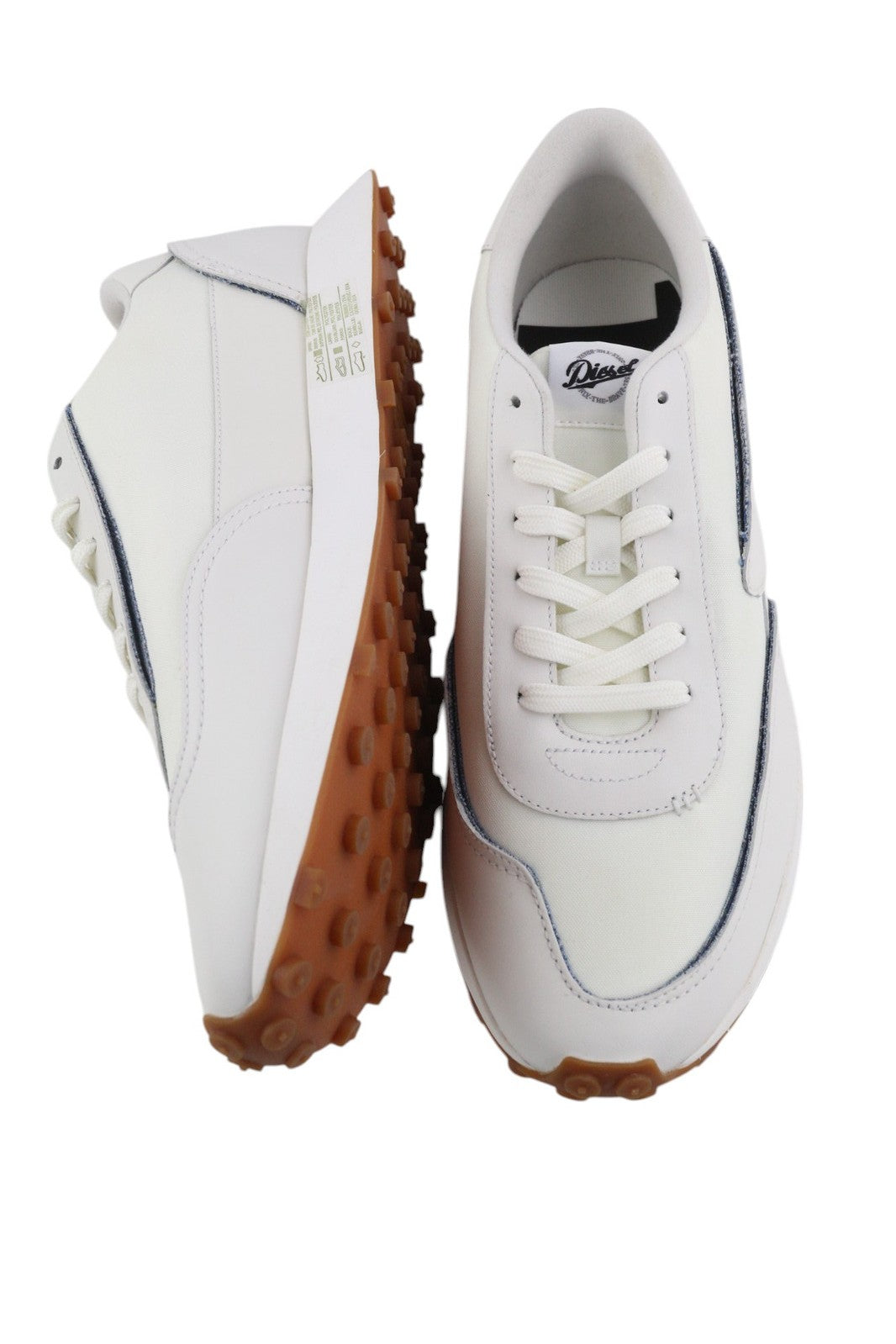 DIESEL S-Racer LC Men Sneakers EU44.5 White Suede Lace Up RRP€195 Trainers