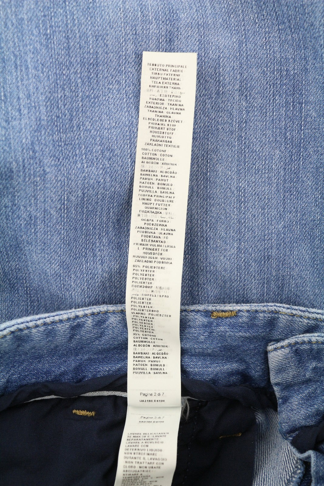 LIU JO Women Jeans W27 High Waist Straight Fit Zip Fly Denim Light Blue Logo