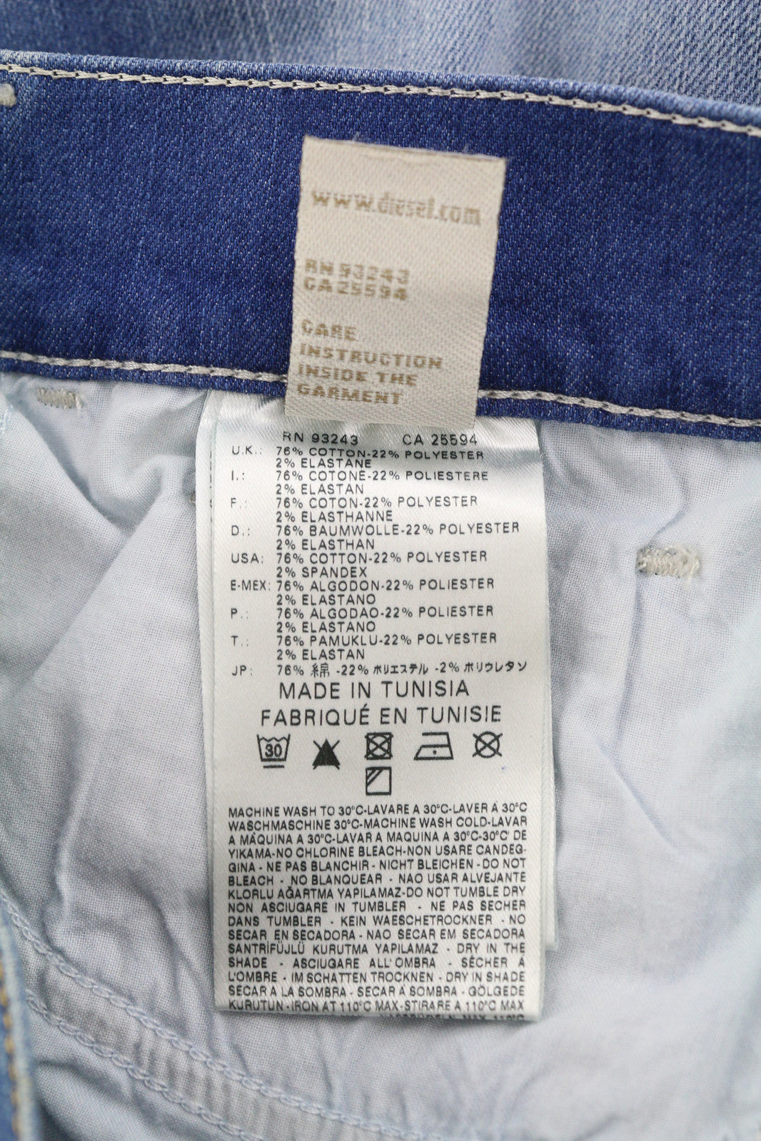 DIESEL Boozee 0661E Women Jeans W25/L32 Regular Slim Bootcut Stretch Washed