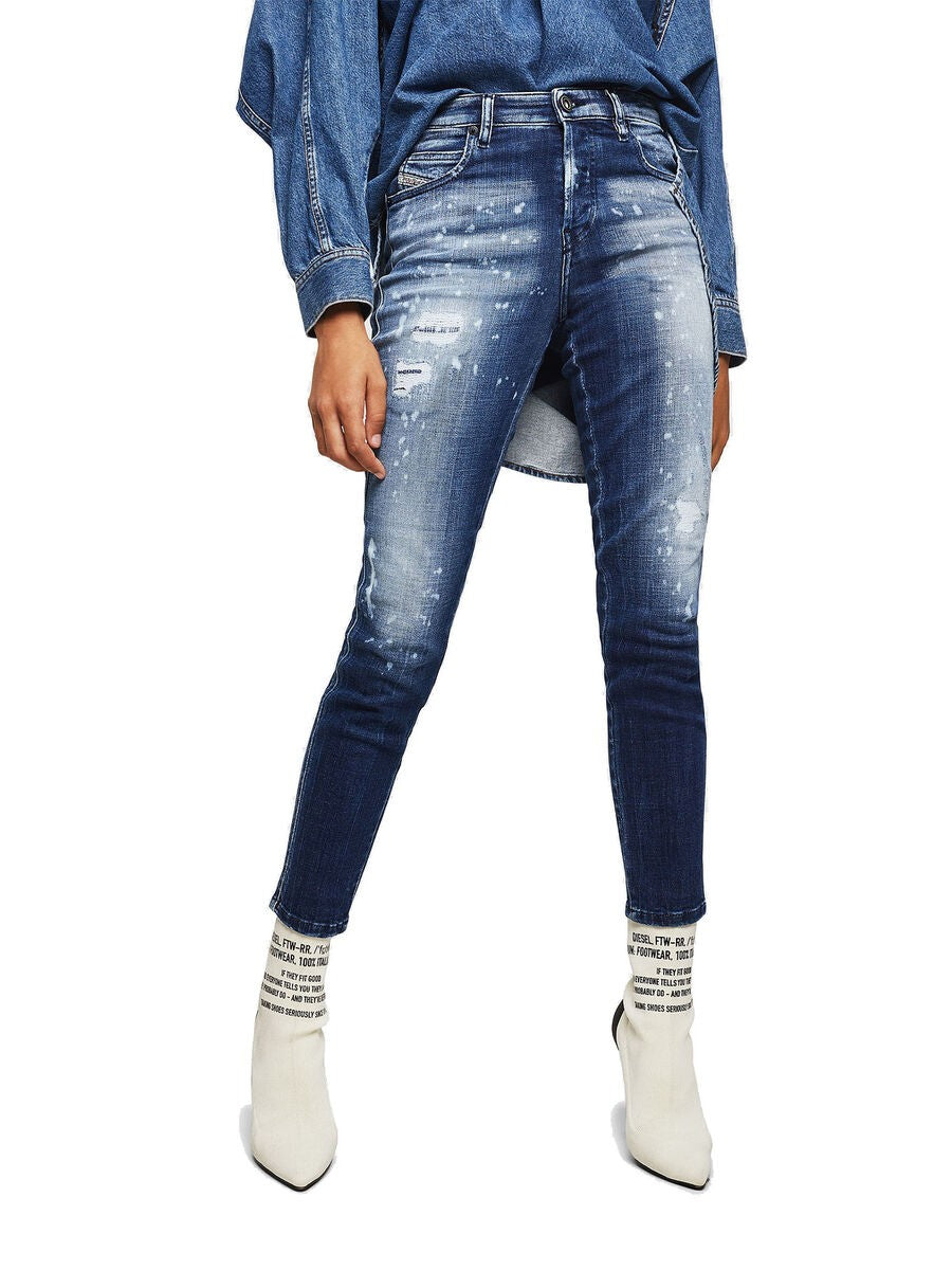DIESEL Babhila 0091Y Women's Jeans W29/L30 Blue Slim Skinny Washed Stretch