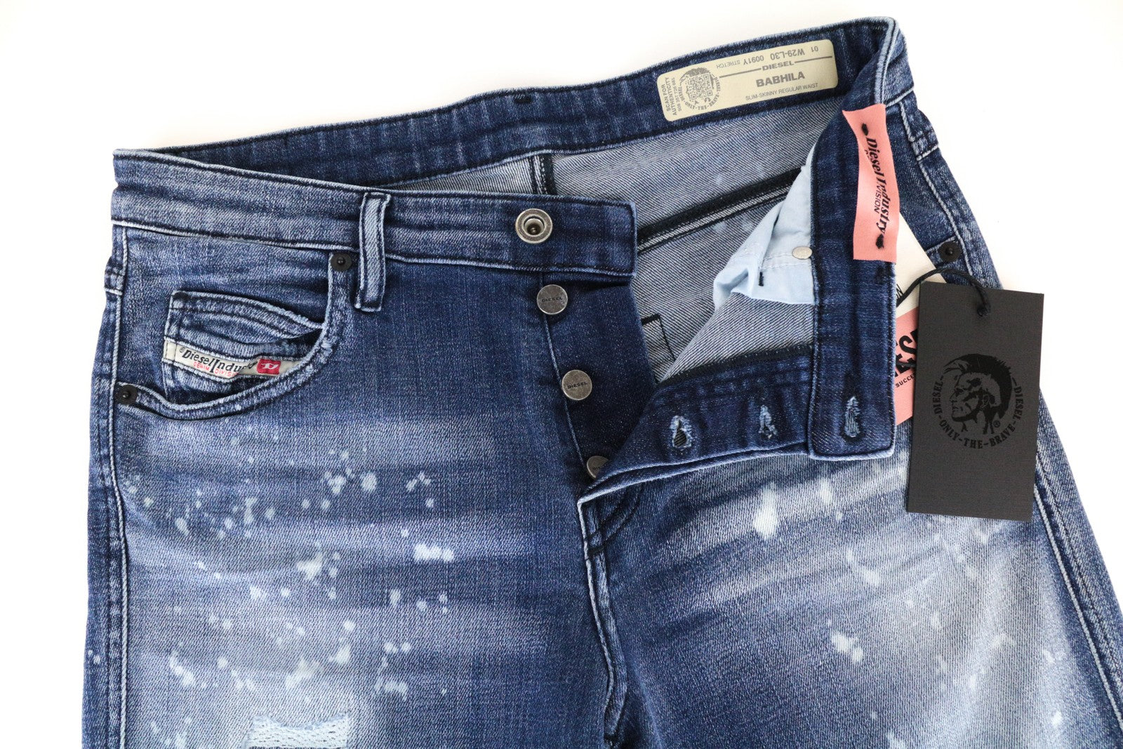 DIESEL Babhila 0091Y Women's Jeans W29/L30 Blue Slim Skinny Washed Stretch