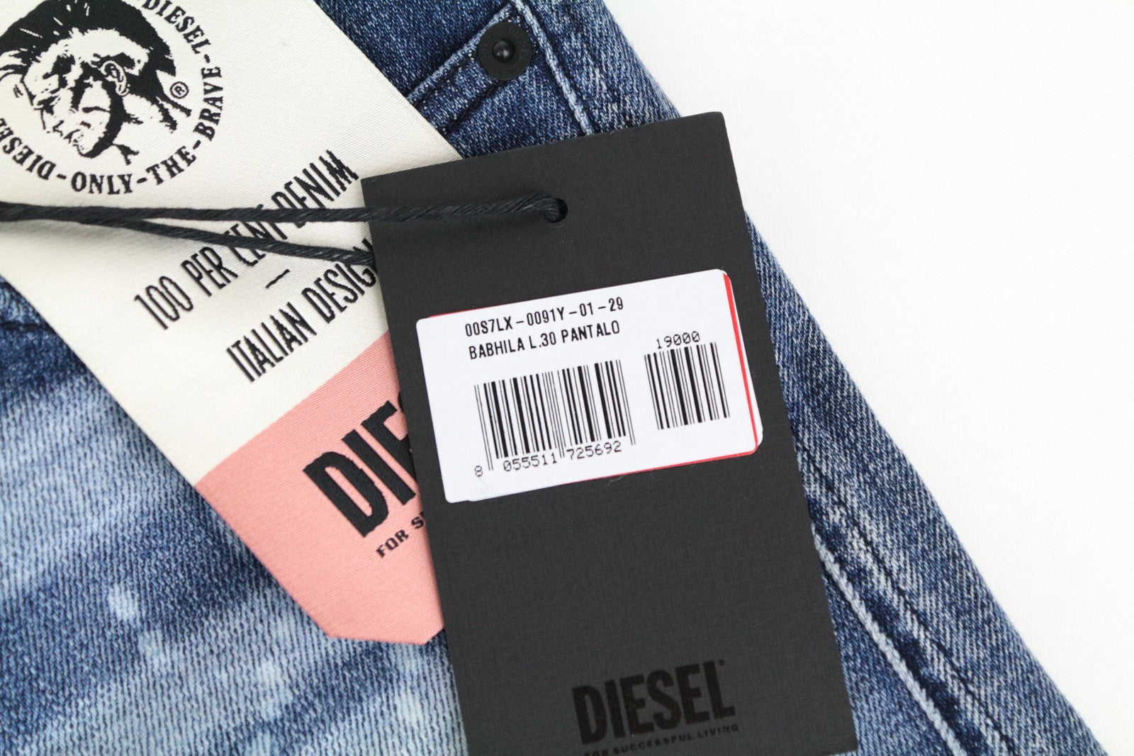 DIESEL Babhila 0091Y Women's Jeans W29/L30 Blue Slim Skinny Washed Stretch