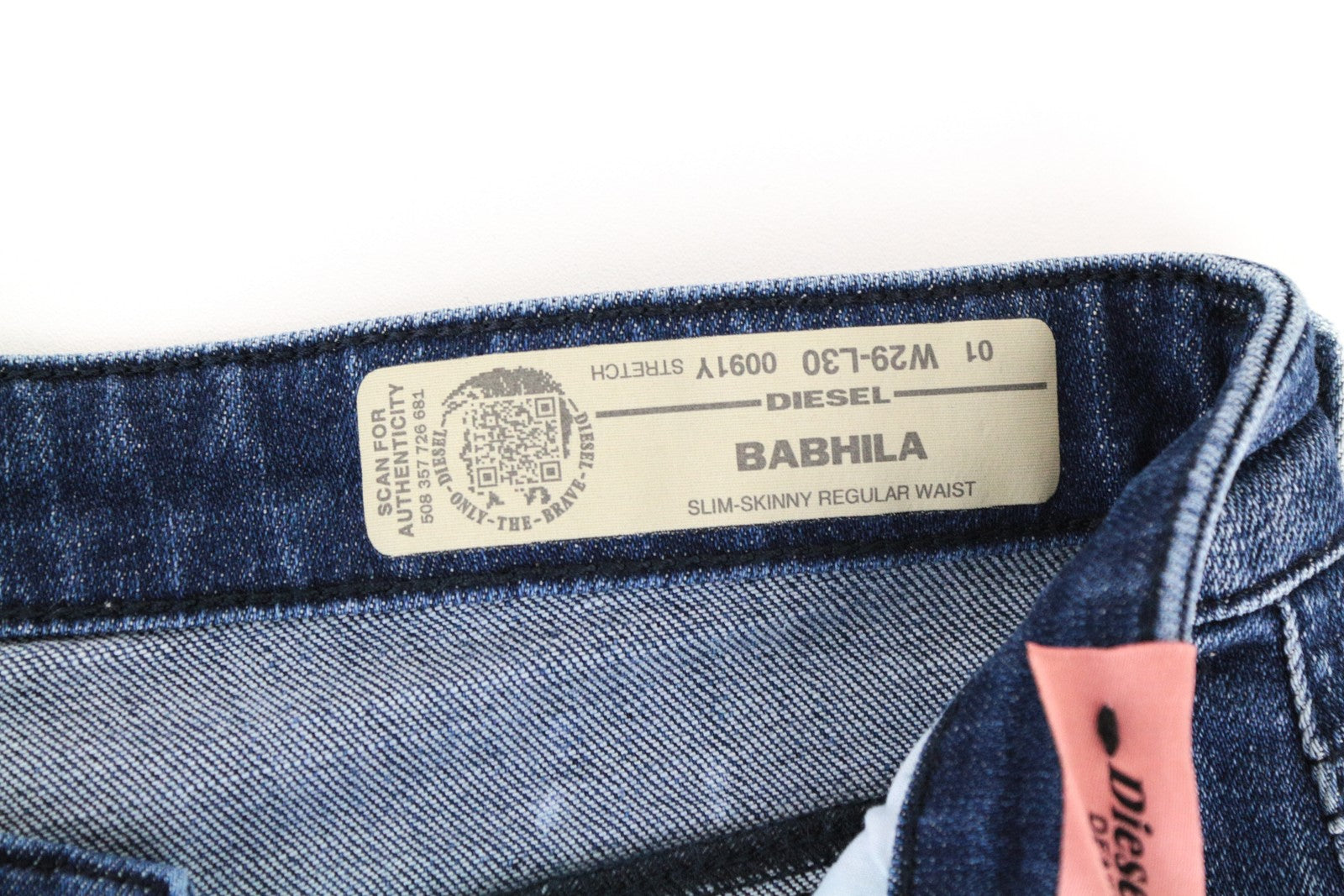 DIESEL Babhila 0091Y Women's Jeans W29/L30 Blue Slim Skinny Washed Stretch