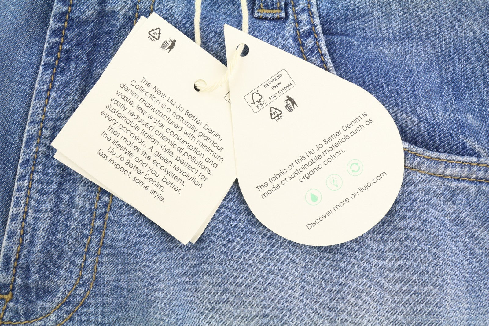 LIU JO Flare Women Jeans W28 High Waist Wide Leg Zip Fly Washed Denim Blue Logo