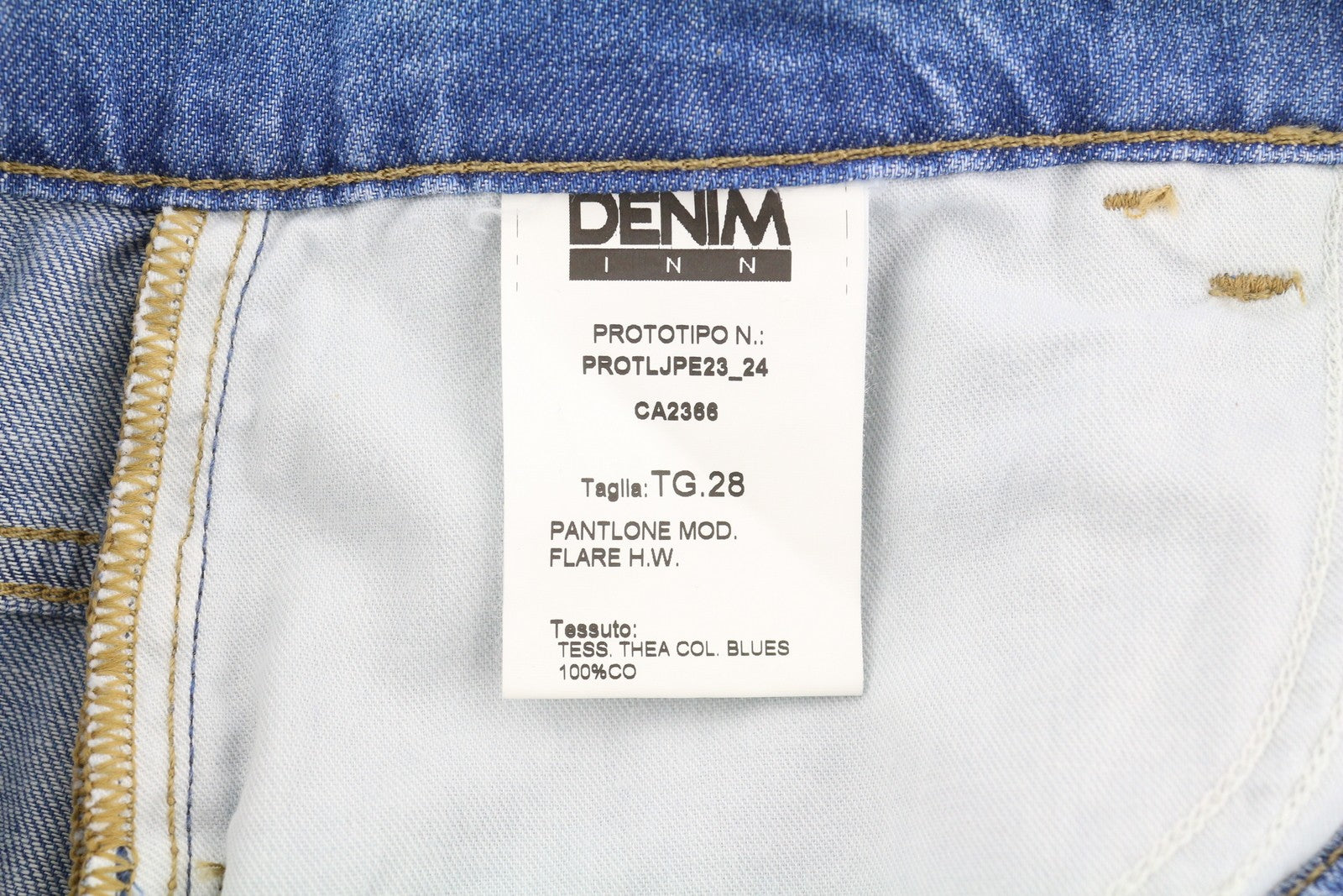 LIU JO Flare Women Jeans W28 High Waist Wide Leg Zip Fly Washed Denim Blue Logo