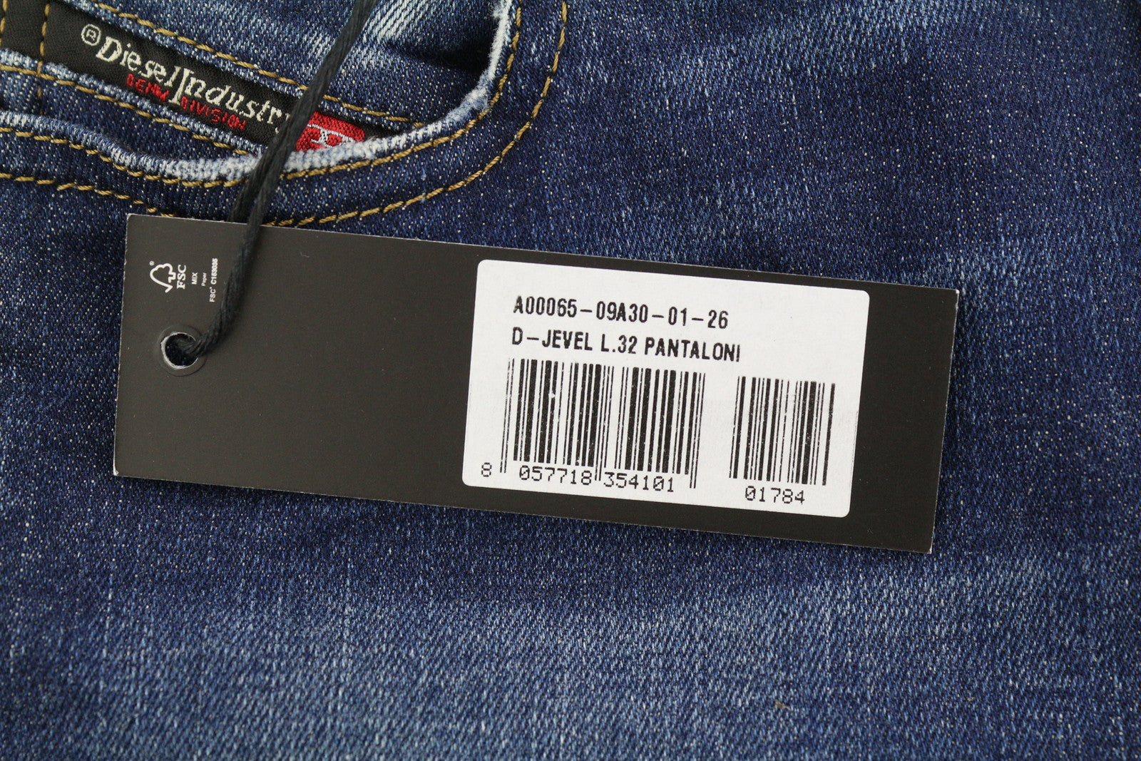 DIESEL D-Jevel 09A30 Women Jeans W26/L32 Slim Low Waist Stretch Washed RRP€150