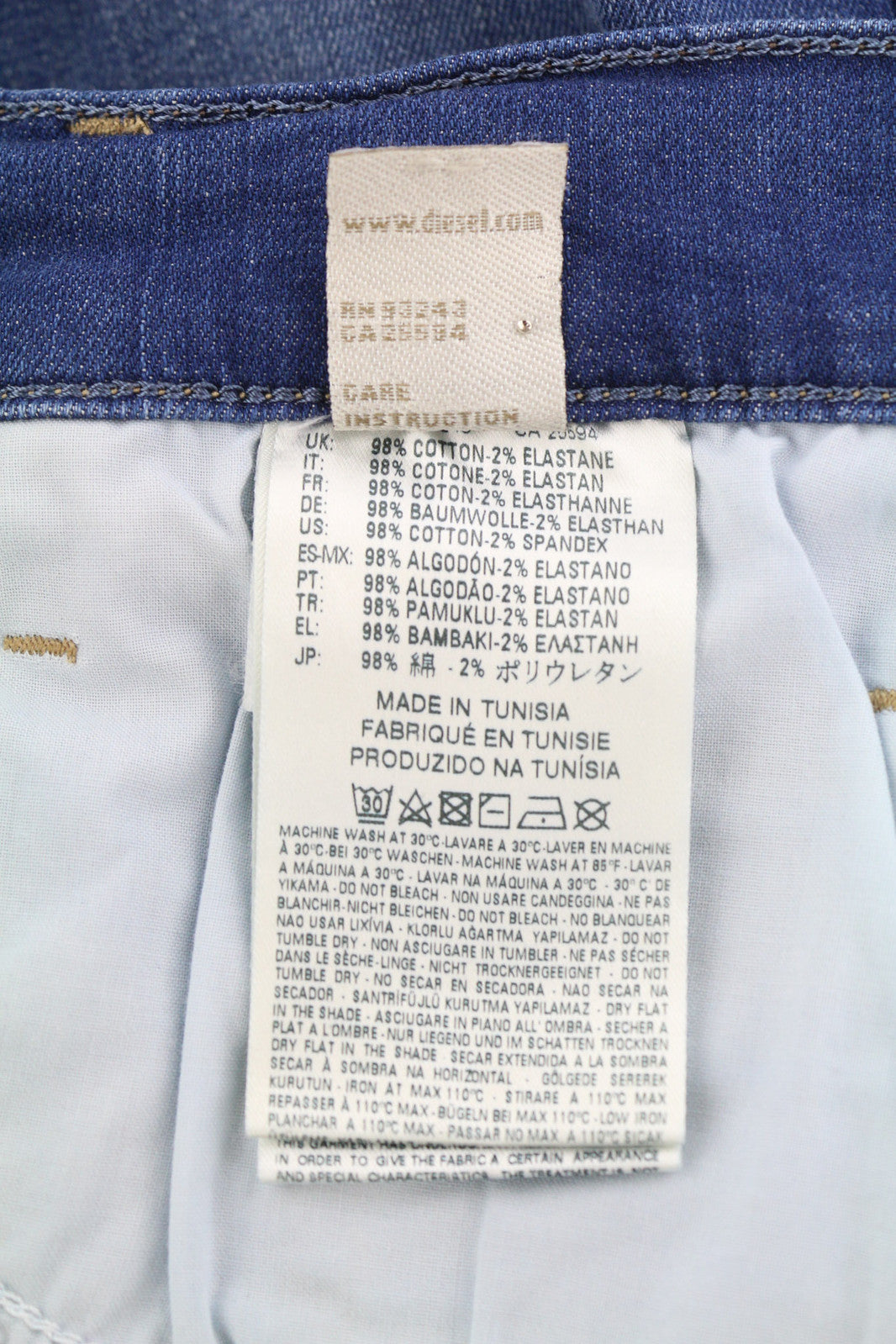 DIESEL Lowboot 0664S Women Jeans W32/L32 Slim Bootcut Low Waist Stretch Blue