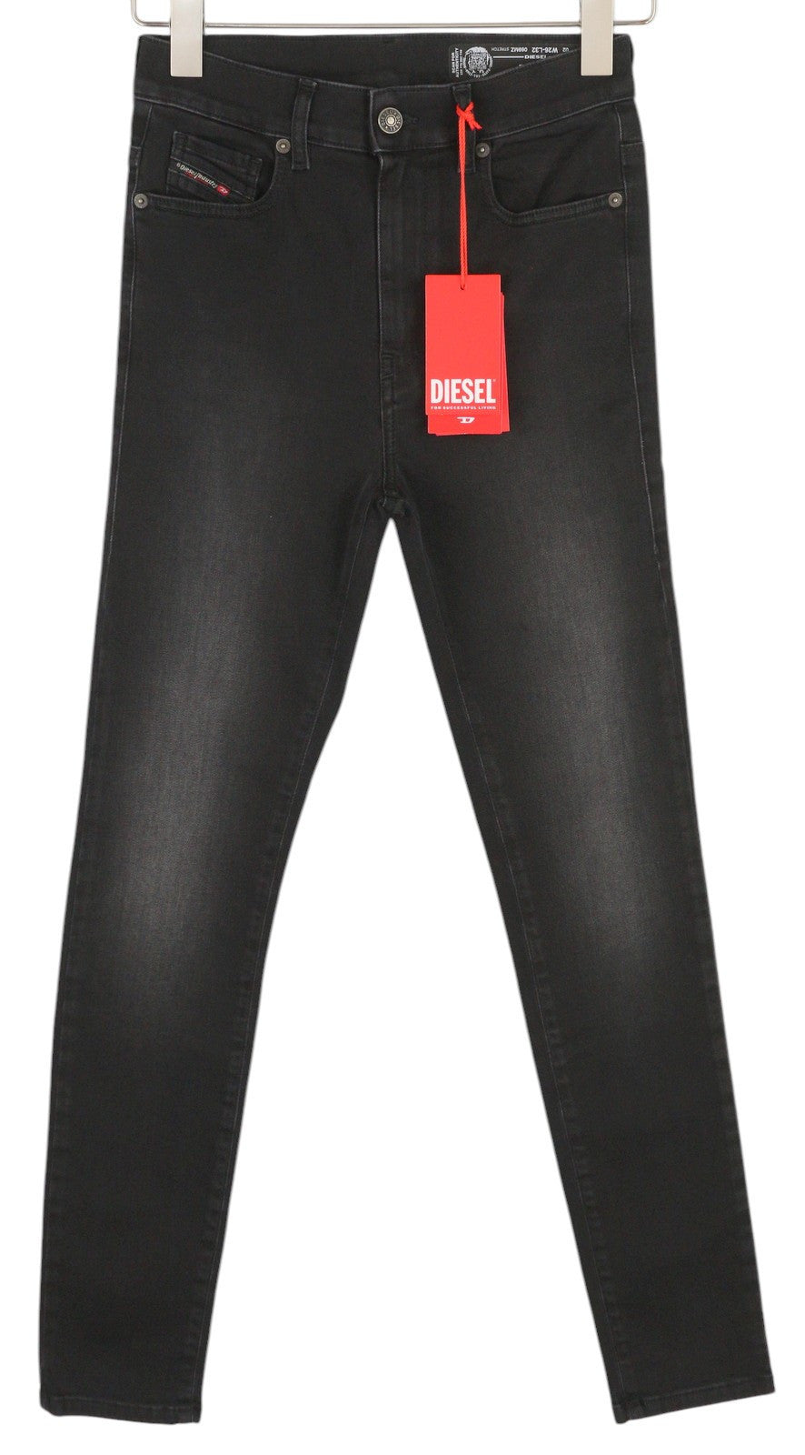 DIESEL D-Roisin 069MZ Women Jeans W26/L32 Super Skinny High Waist Stretch Black