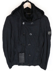 RICHMOND Men's Jacket 48 Navy Blend Double Hooded Lightweight