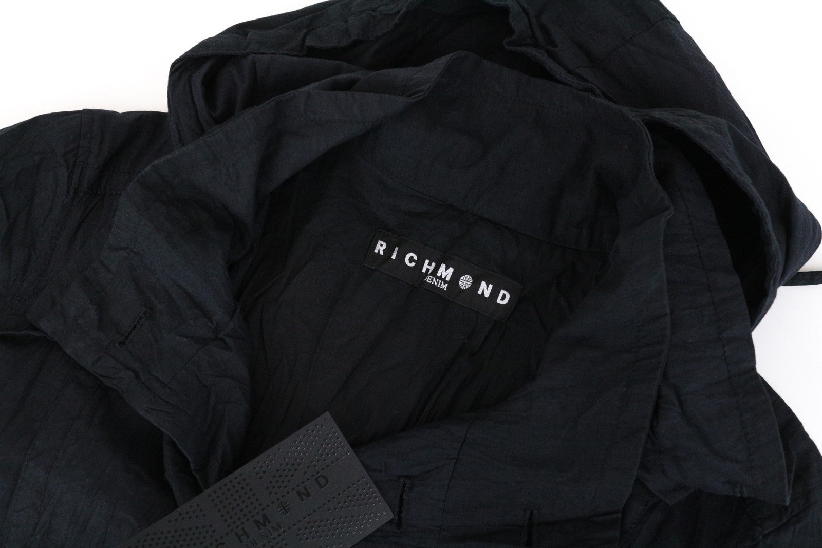 RICHMOND Men's Jacket 48 Navy Blend Double Hooded Lightweight