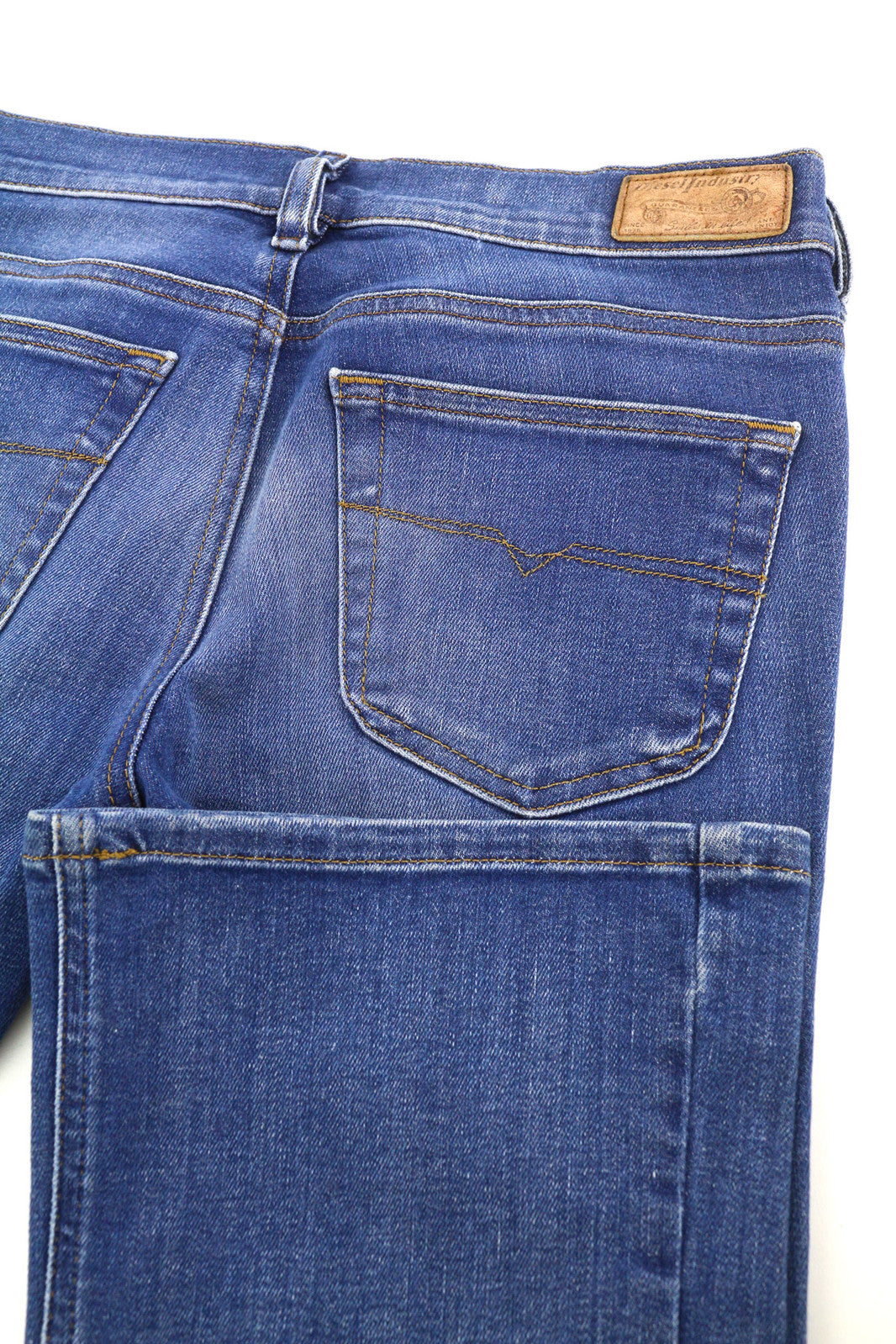 DIESEL Lowboot 0830E Women Jeans W26/L32 Slim Bootcut Low Waist Stretch Blue