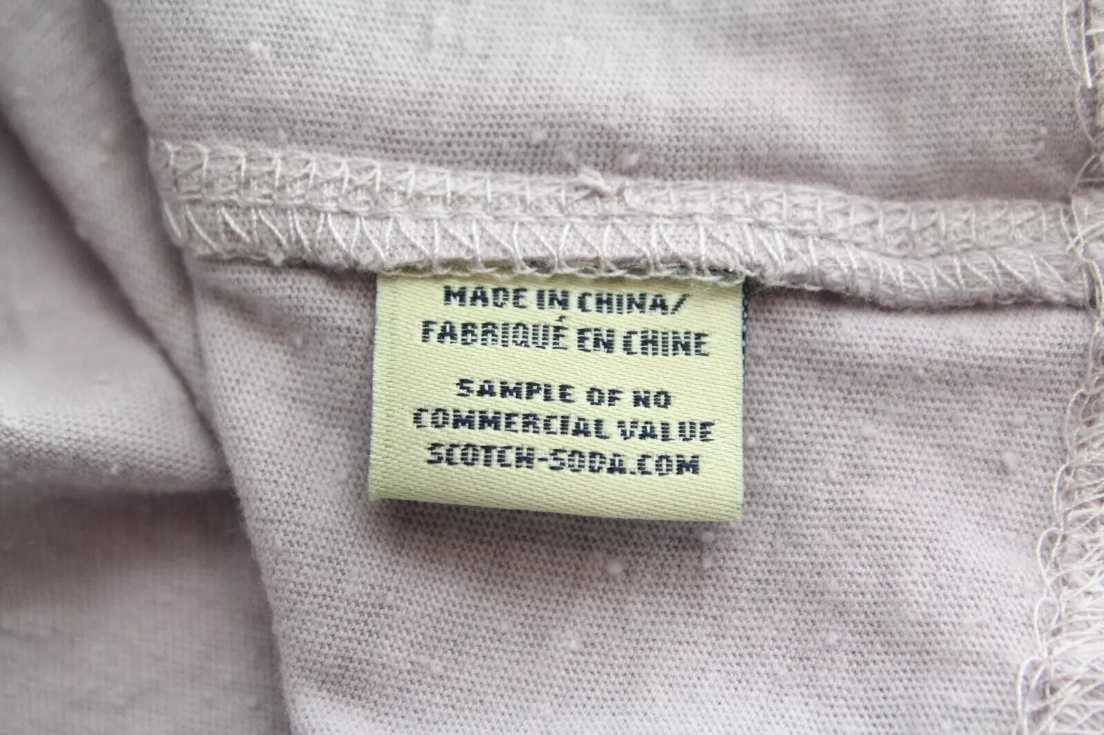 SCOTCH & SODA  Couture Mens T-Shirt ~L Light Purple Short Sleeve