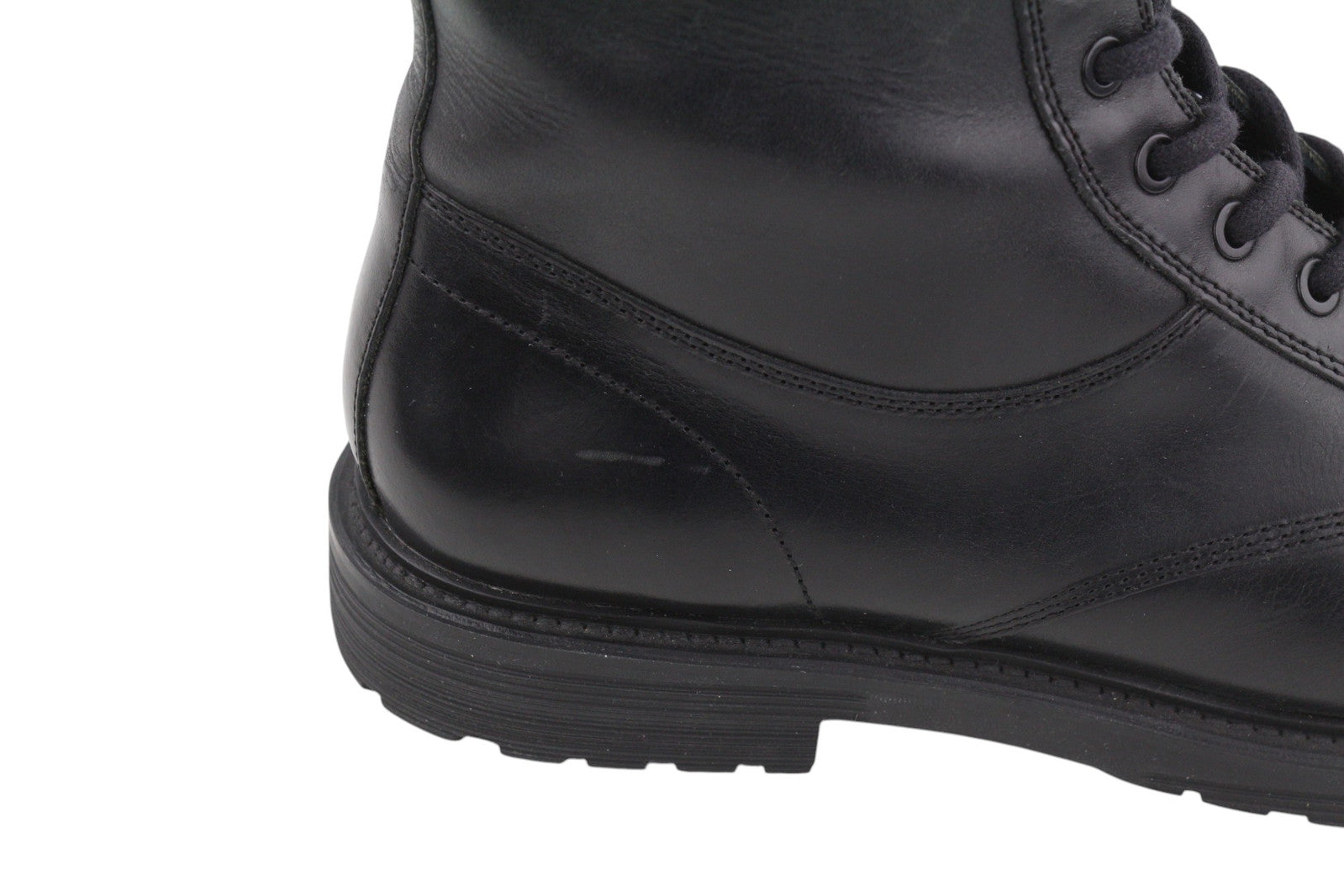 DIESEL D-Alabhama CB Men Boots EU44 Black Cow Leather Mid Top RRP€295 Almond Toe