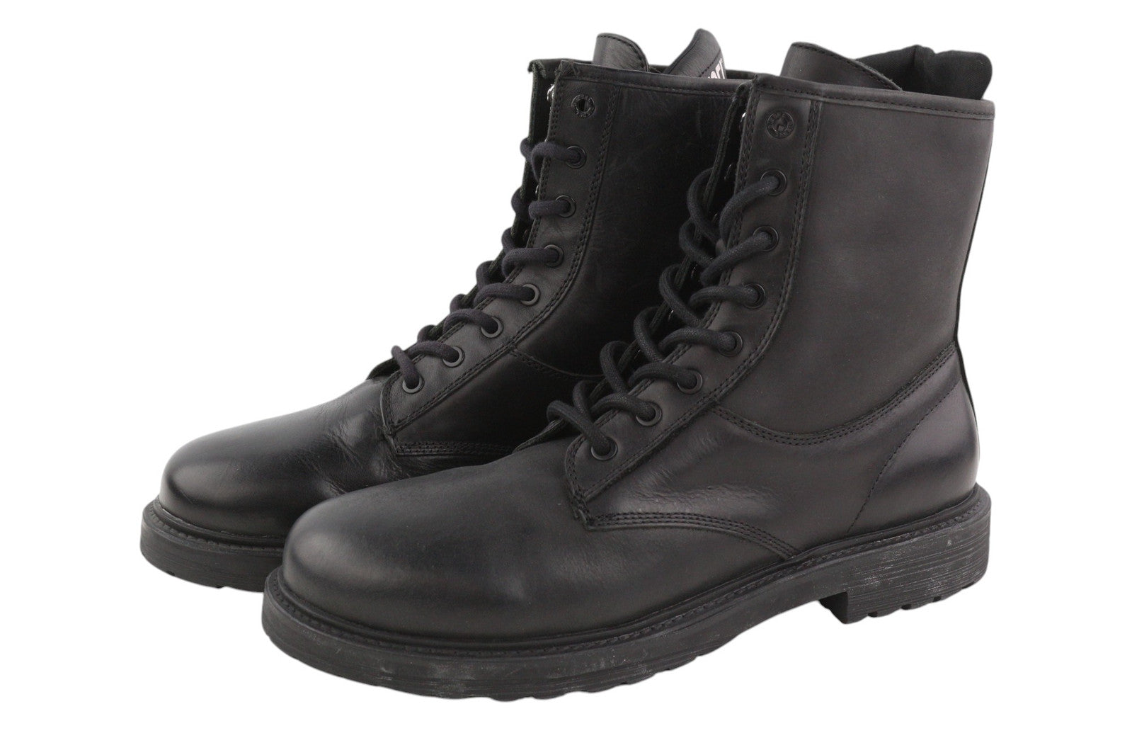 DIESEL D-Alabhama CB Men Boots EU44 Black Cow Leather Mid Top RRP€295 Almond Toe