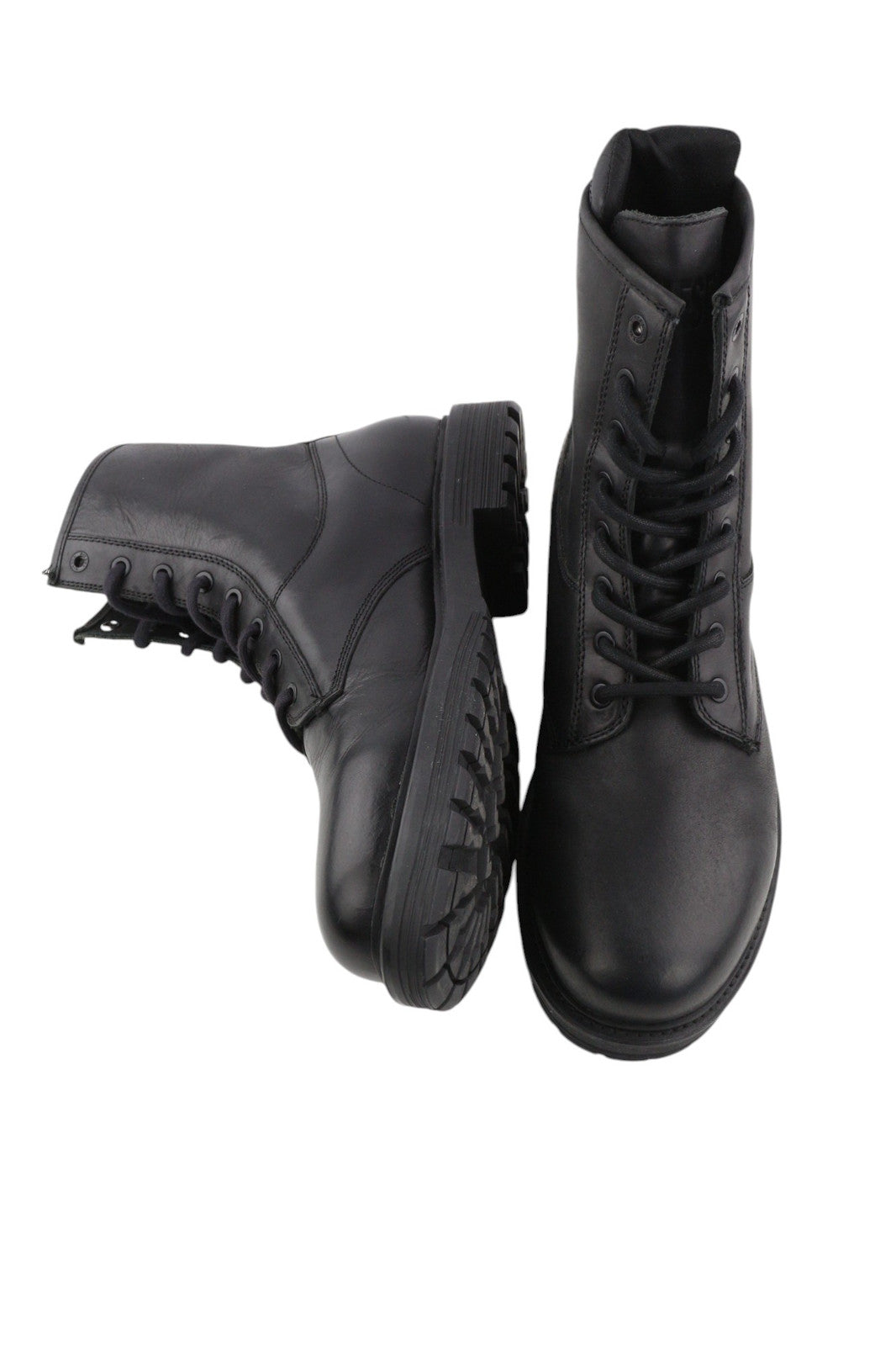 DIESEL D-Alabhama CB Men Boots EU44 Black Cow Leather Mid Top RRP€295 Almond Toe