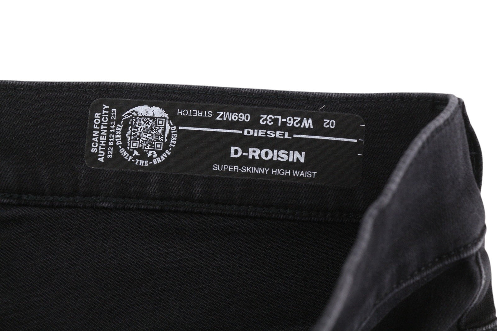 DIESEL D-Roisin 069MZ Women Jeans W26/L32 Super Skinny High Waist Stretch Denim