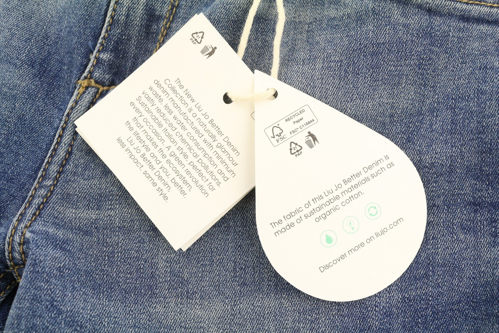 LIU JO Beat Low Women Jeans W28 Bootcut Fit Zip Fly Washed Denim Blue Pockets