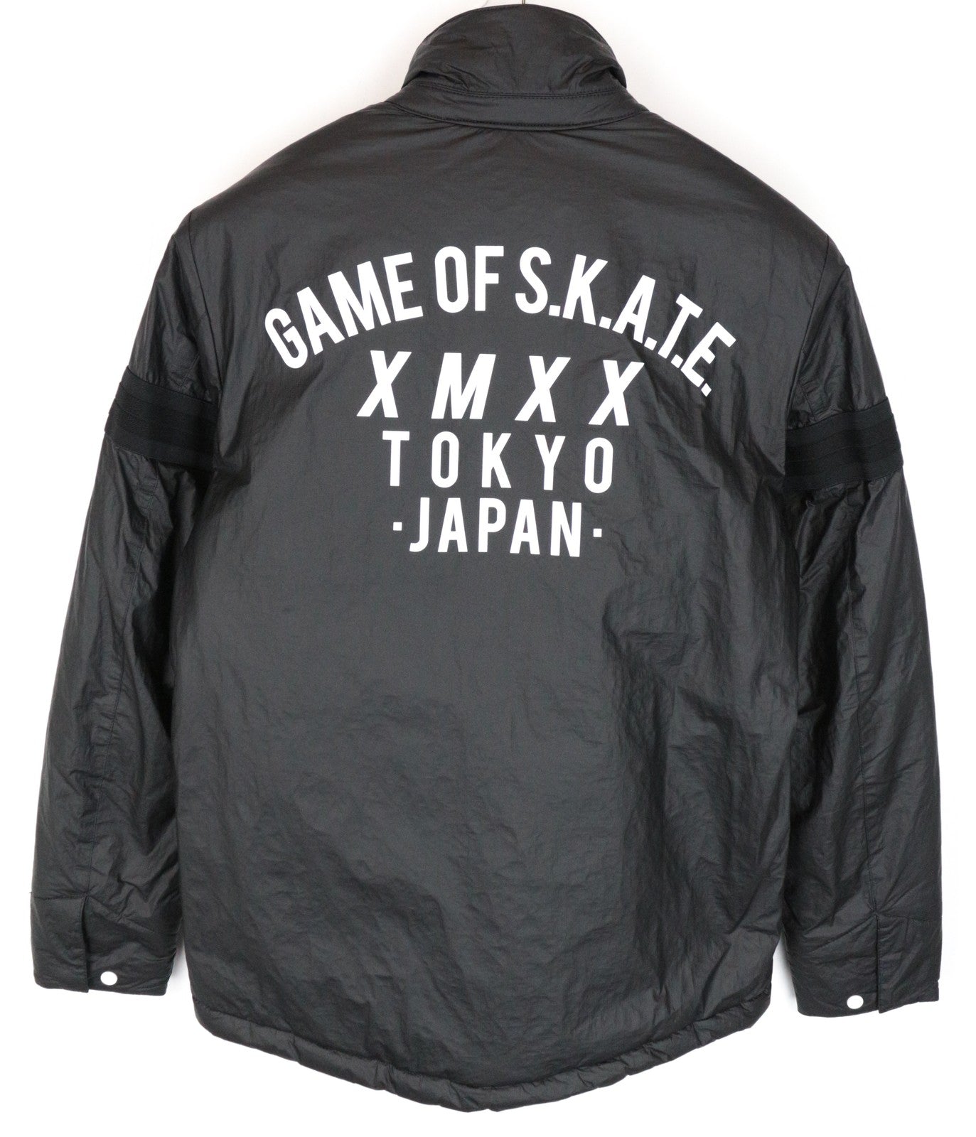 REPLAY Men's Jacket S Black Lined Padded Single Logo Long