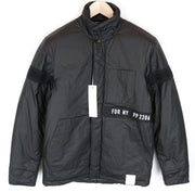 REPLAY Men's Jacket S Black Lined Padded Single Logo Long