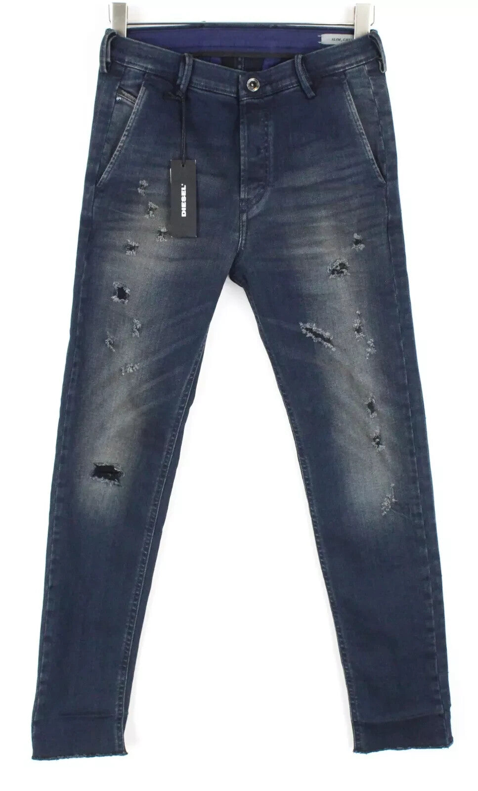 DIESEL Slim-Chino M 0677K vyriški džinsai W27 skalbti, tamprūs medvilniniai džinsai 