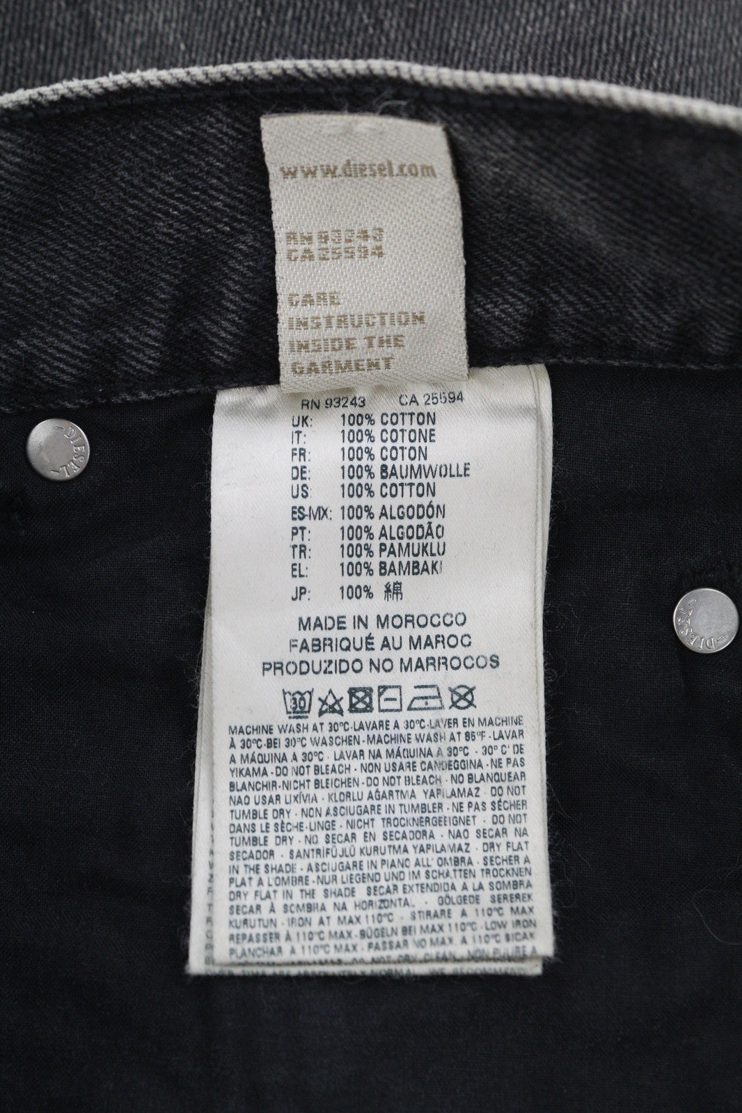 DIESEL Ceendhy 0859G Women Jeans W25/L32 Regular Straight Regular Waist RRP€200