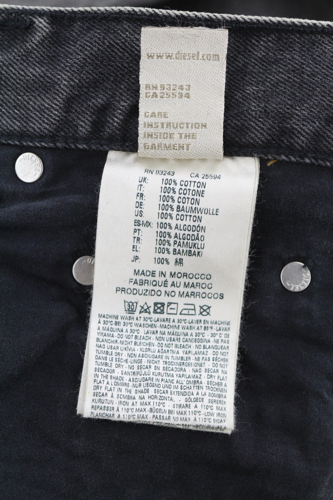 DIESEL Ceendhy 0859G Women Jeans W24/L32 Regular Straight Regular Waist RRP€200