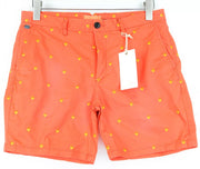 SCOTCH & SODA Orange Cotton Pattern Shorts W30 Stretch Ams Couture Men`s Wear