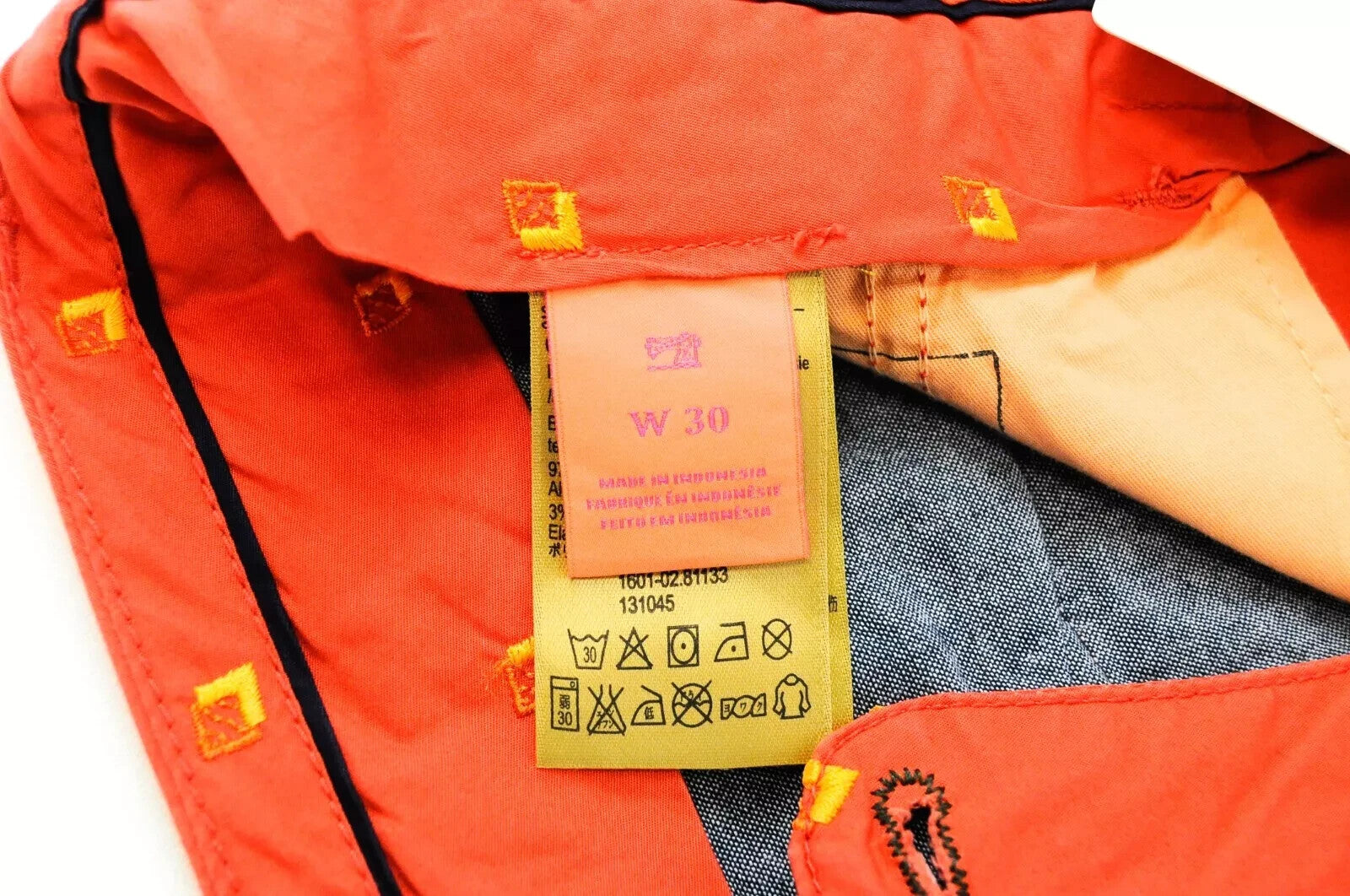 SCOTCH & SODA Orange Cotton Pattern Shorts W30 Stretch Ams Couture Men`s Wear