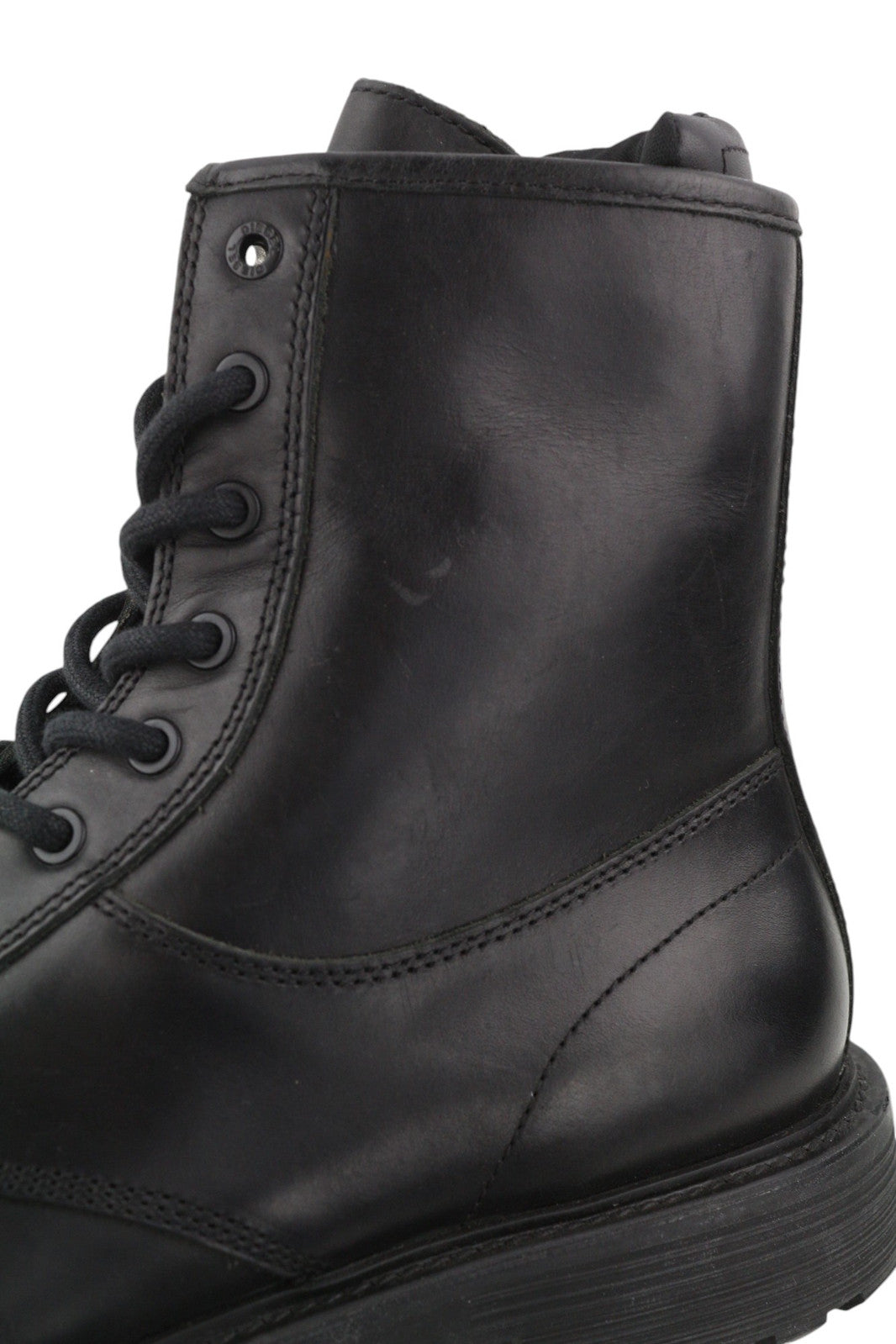 DIESEL D-Alabhama CB Men Boots EU45 Black Cow Leather RRP€295 Laced Almond Toe