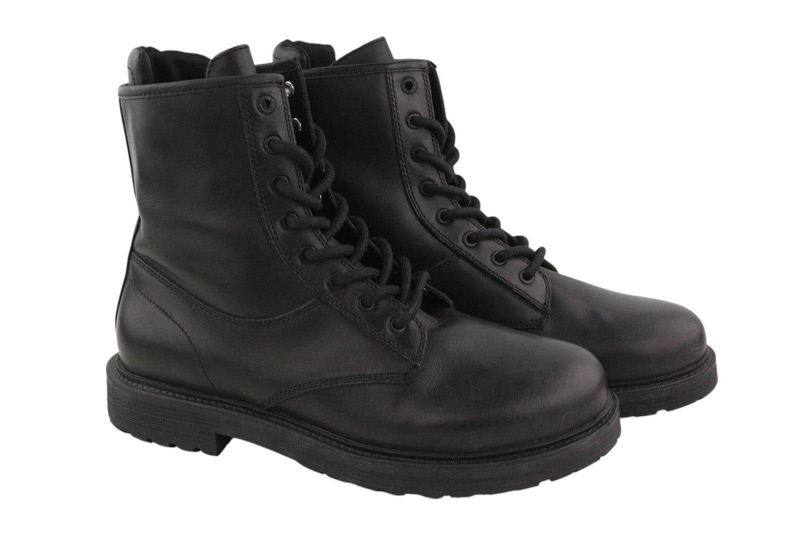 DIESEL D-Alabhama CB Men Boots EU45 Black Cow Leather RRP€295 Laced Almond Toe