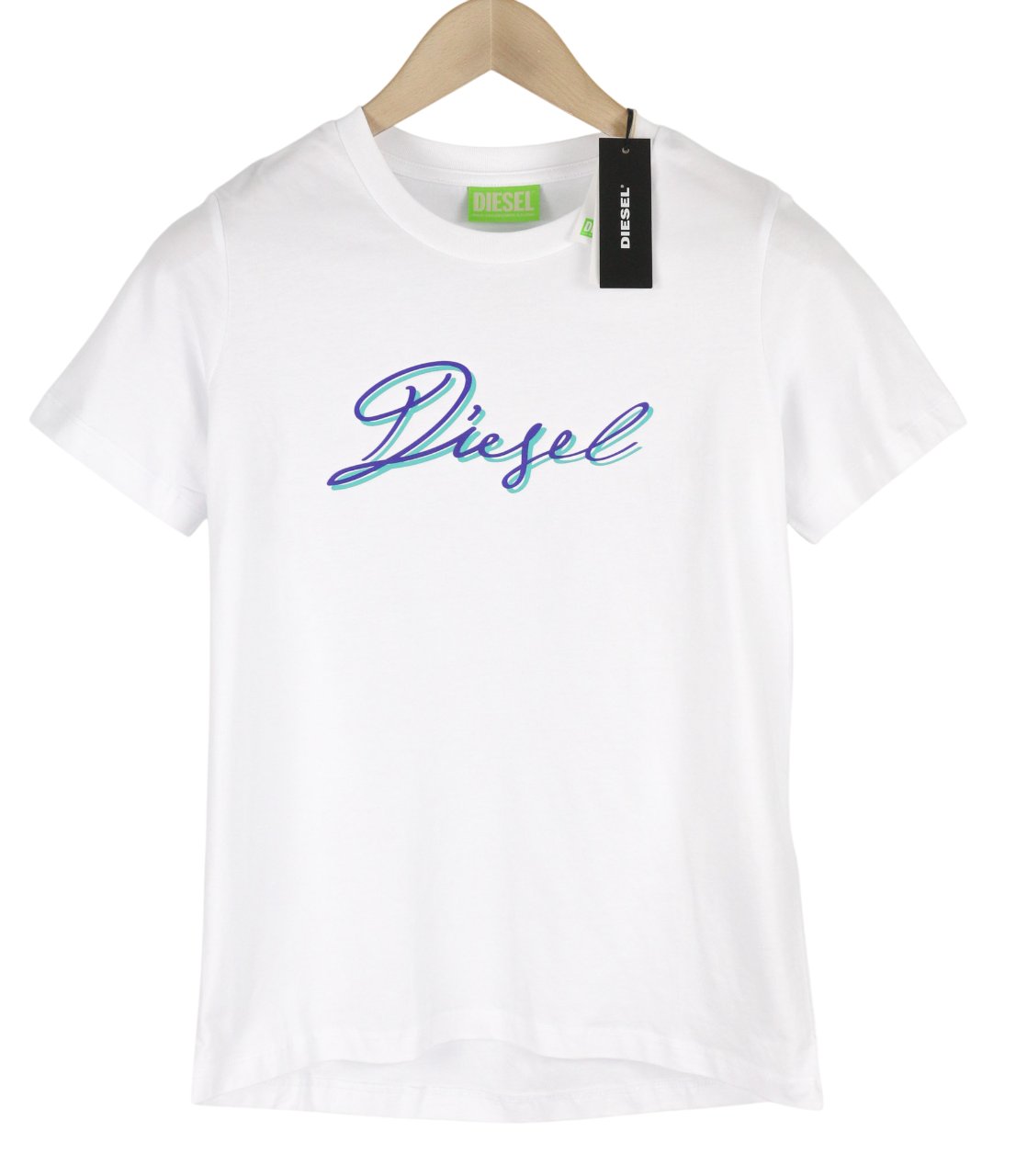 DIESEL T-Sily-K10 Womens T-Shirt XS Short Sleeve Crew Collar  Tricot