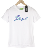 DIESEL T-Sily-K10 Womens T-Shirt XS Short Sleeve Crew Collar  Tricot