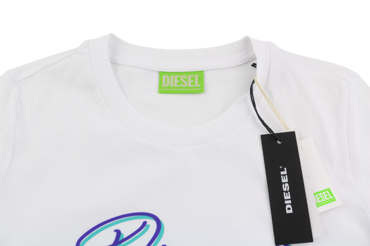 DIESEL T-Sily-K10 Womens T-Shirt XS Short Sleeve Crew Collar  Tricot