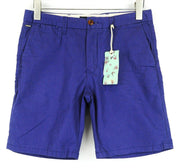 SCOTCH & SODA Summer Shorts W29 Men Blue Slit Pocket Pure Cotton Ams Couture