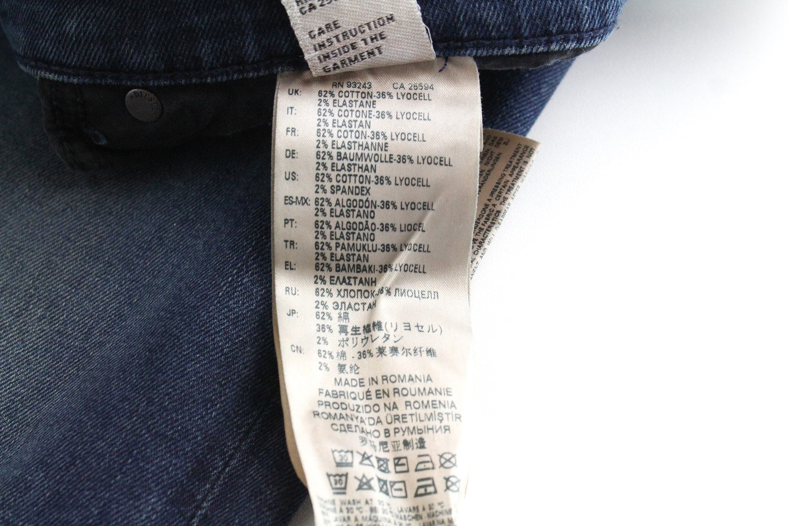 DIESEL D-Vider 084AU Men's Jeans W28/L30 Carrot Fit Stretch Blue Wash