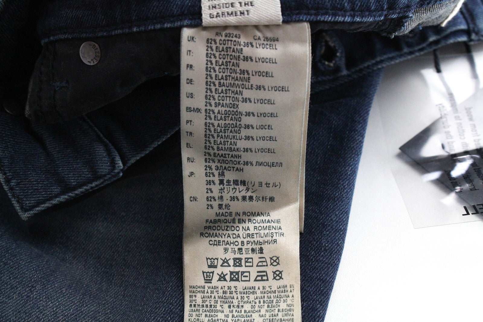 DIESEL D-Vider 084AU Men's Jeans W28/L30 Carrot Fit Stretch Blue Denim