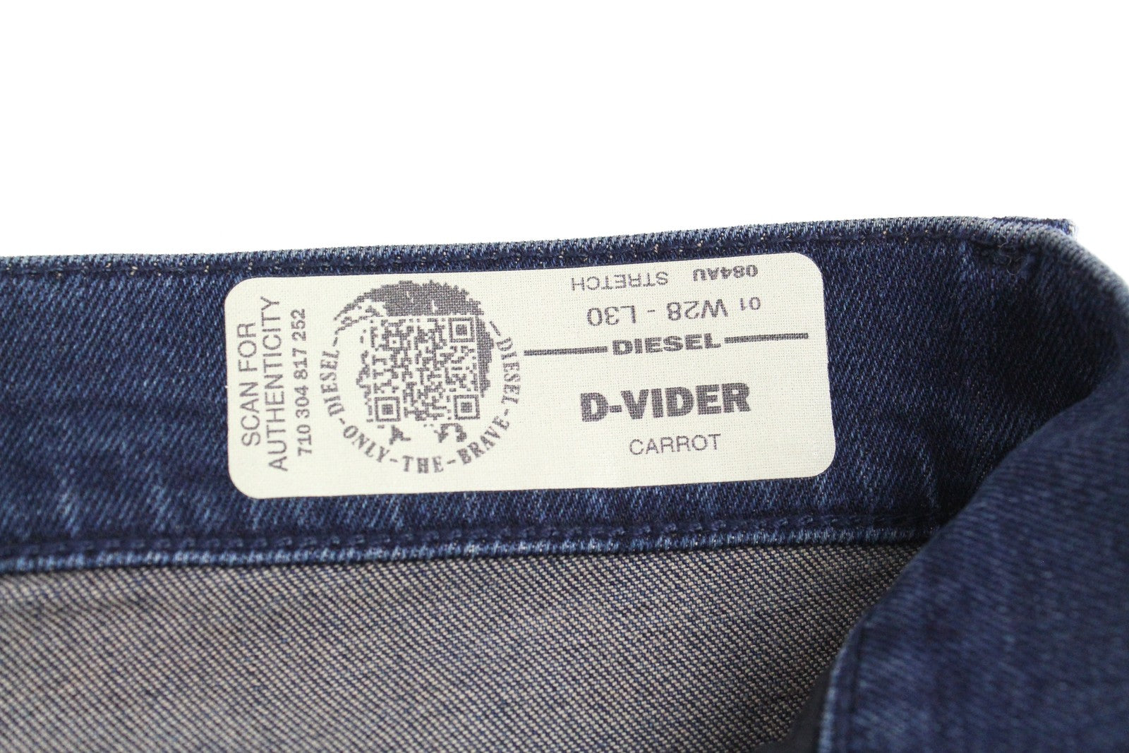 DIESEL D-Vider 084AU Men's Jeans W28/L30 Carrot Fit Stretch Blue 5P