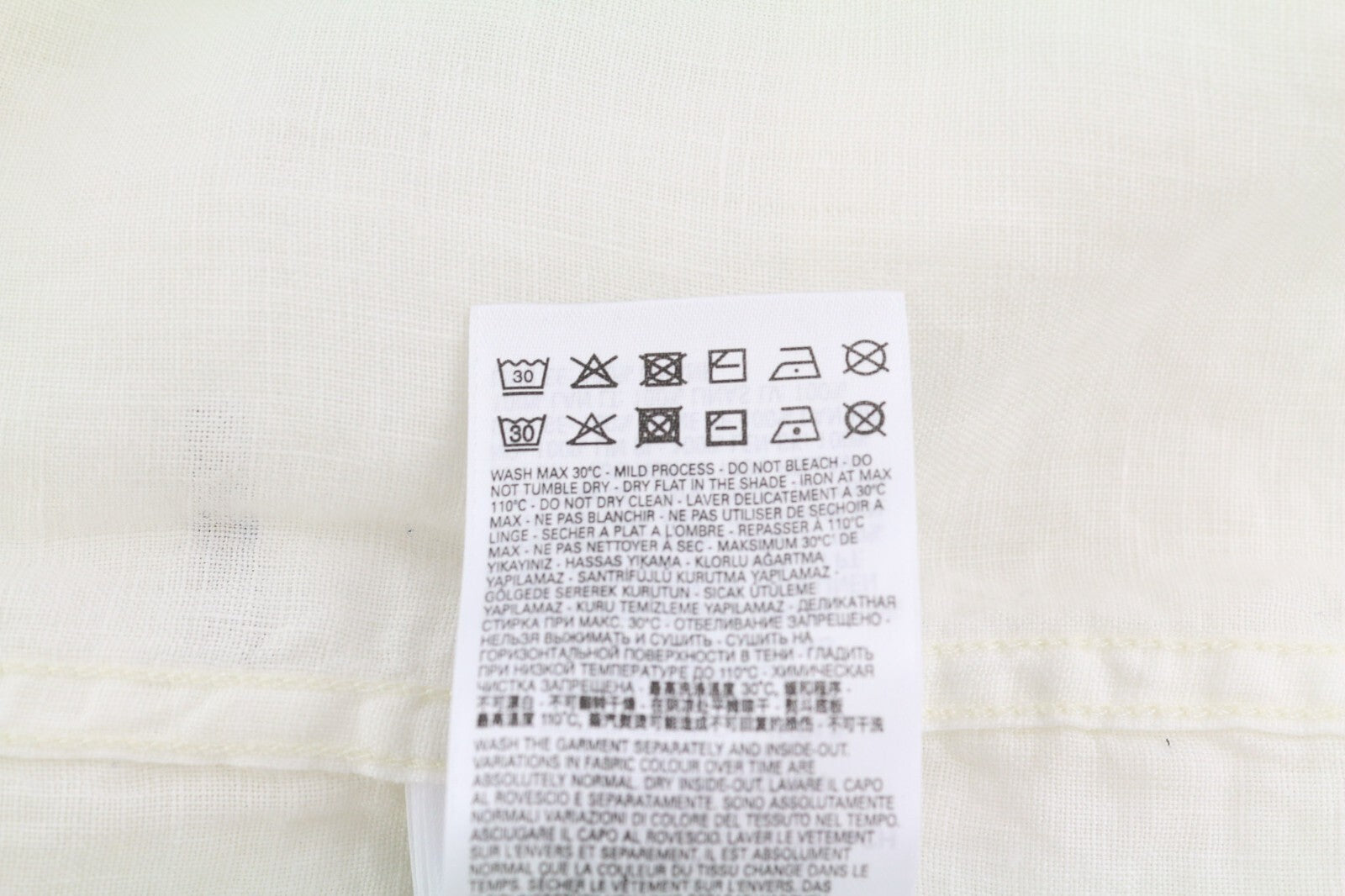 DIESEL S-East-Long-Lin Mens Shirt XL Western Linen Buttoned Spread Neck RRP€175