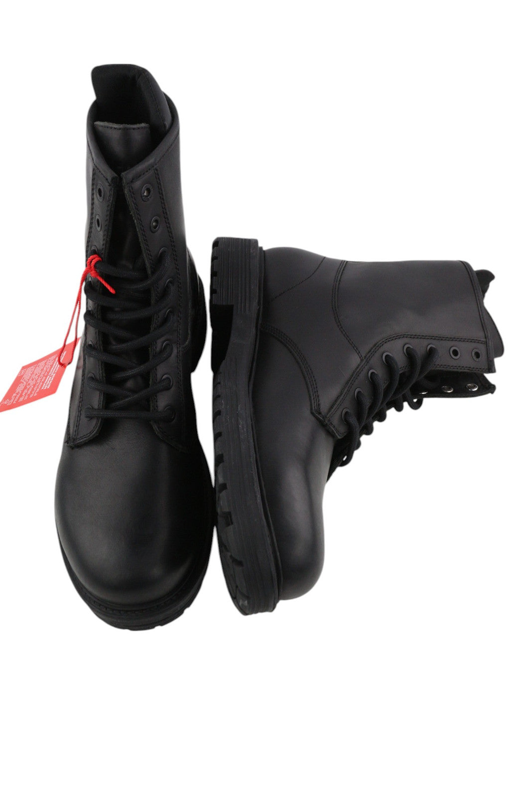 DIESEL D-Alabhama CB Men Boots EU43 Black Cow Leather Mid Top RRP295 Almond Toe